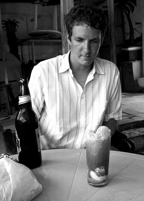 Brandon and a Castle Milk Stout/Fan Ice float