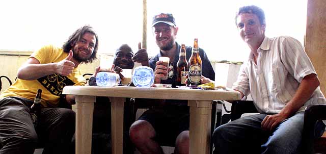 Celebrating the Castle Milk Stout float with Teddy