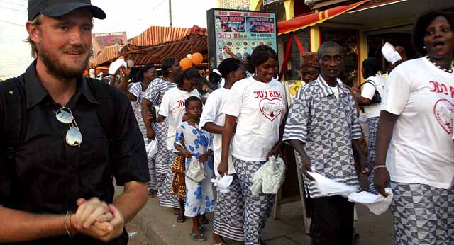 An Easter celebration takes to the street