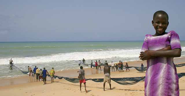 More fishing on the beach