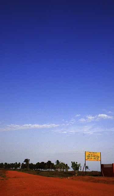 The road from the resort into town