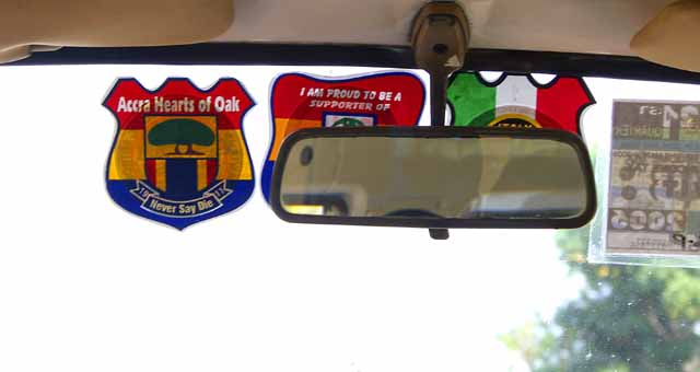 A tro-tro windshield