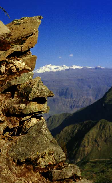 Incan tomb overlooking Nevado Solimana