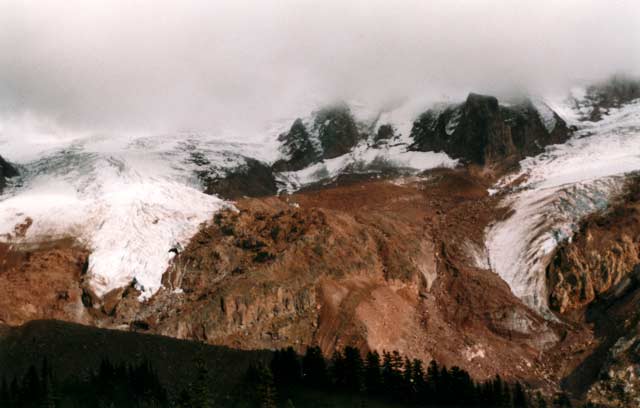 Kennedy Ridge through the clouds