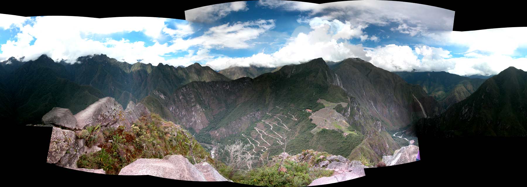 Panoramic of Machu Picchu taken from Huayna Picchu