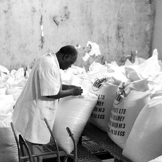 Our guide shows us the hops room