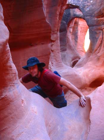 Climbing through Peek-a-Boo slot