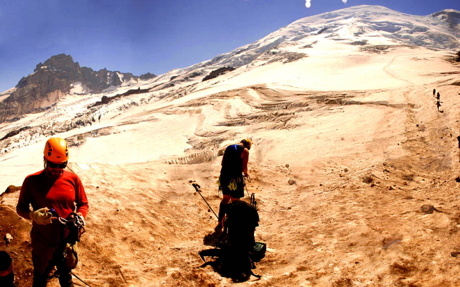 Onto the Emmons Glacier