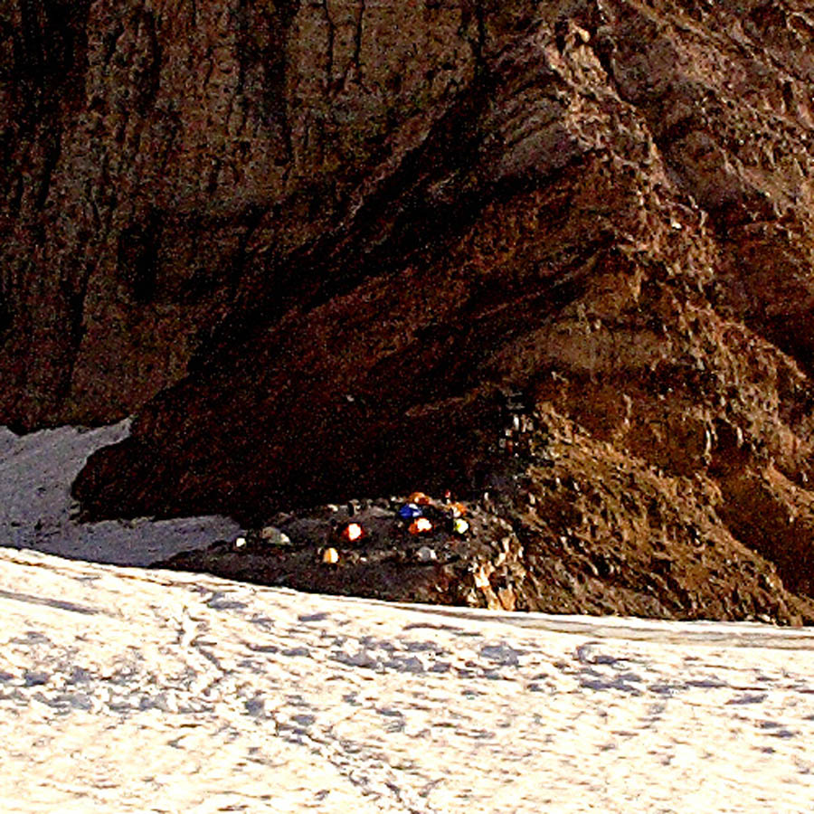 Close-up of Camp Schurman