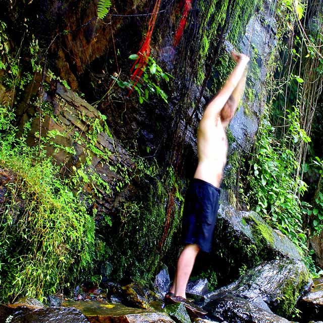 Bathing in Les Cascades de Kpimè outside Kpalimè