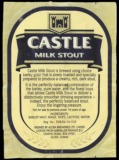 Castle Milk Stout (back)