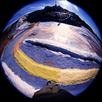 at the base of Salvation Mountain