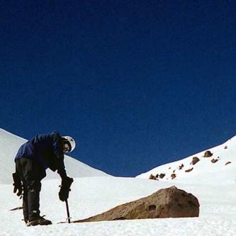 Ascending from high camp