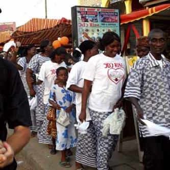 An Easter celebration takes to the street