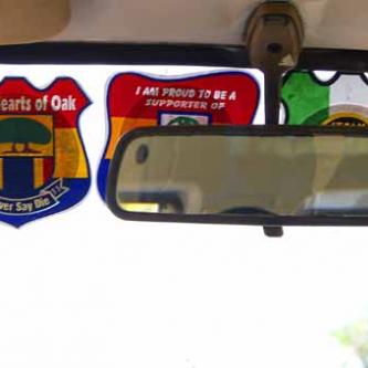 A tro-tro windshield