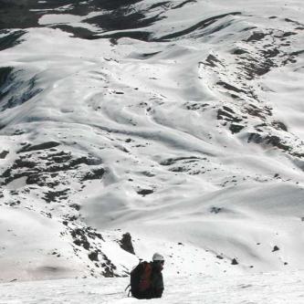 Glissading back to camp