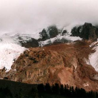 Kennedy Ridge through the clouds