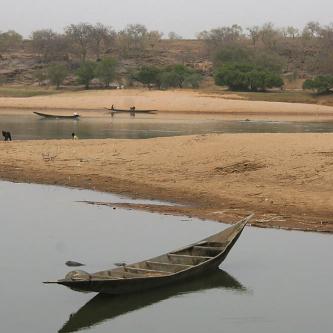 Boat and the Niger River
