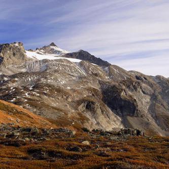 Sahale Peak from lower Sahale Arm