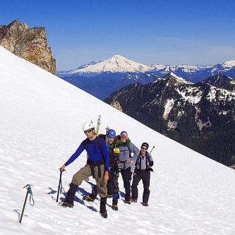 Skirting Snowking glacier