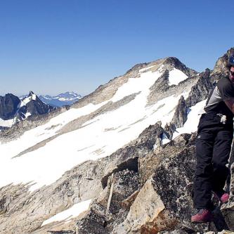 Fabien on summit ridge