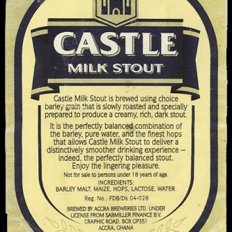 Castle Milk Stout (back)